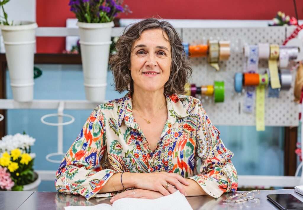 Sandra Pombo en Floristería Xuncos