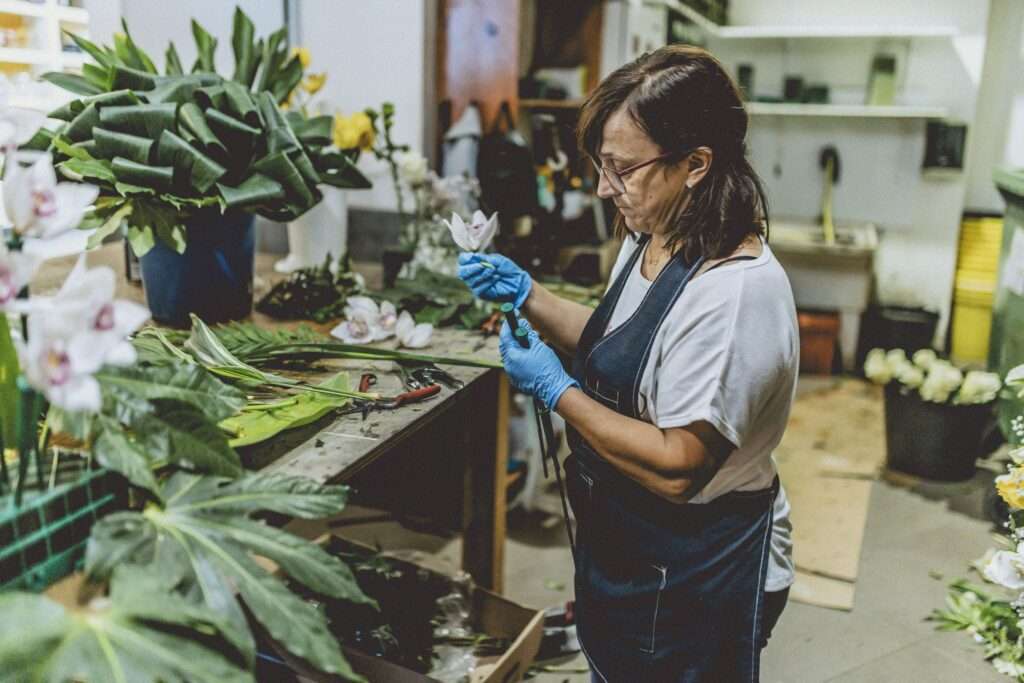 Xuncos floristería equipo trabajando 17
