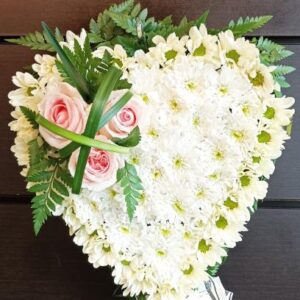 Corazon margarita blanca