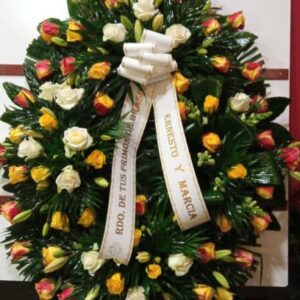 Corona rosas amarillas