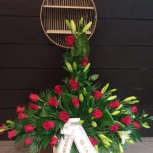 Palma rosas roja